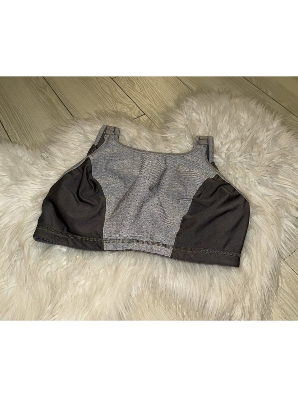 Glamorise Sport Elite Performance Adjustable Underwire Sports Bra 38DD Gray 9167